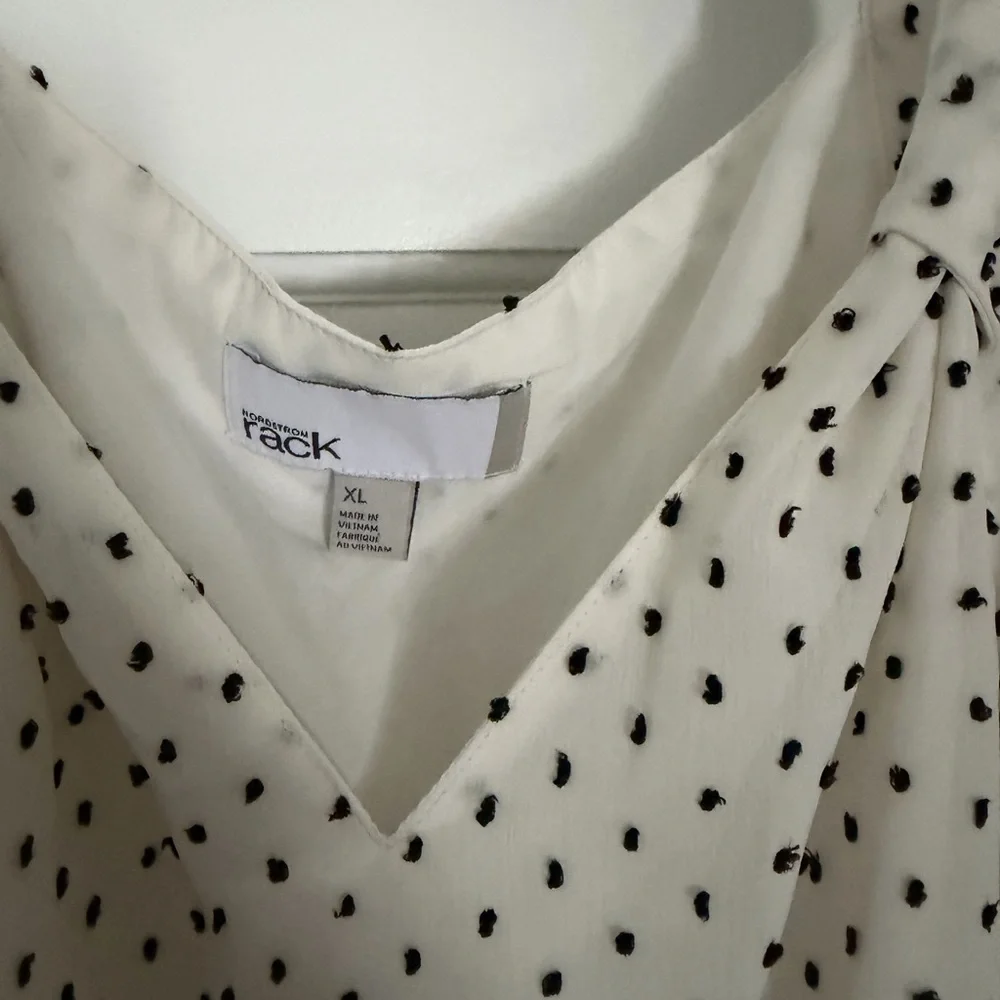 Nordstrom Blue and White Polka Dot Camisoles woman’s size XL blue and cream - Picture 3 of 5